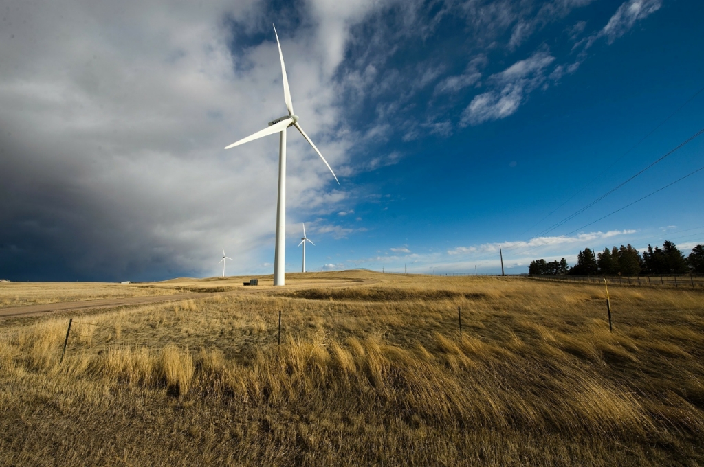 wind turbine in a field
